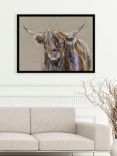 Louise Luton - 'Archie' Highland Cow Framed Print, 84.5 x 104.5cm, Brown