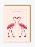 Ohh Deer Flamingos Valentine's Day Card