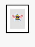 Eleanor Bowmer Bee Framed Print & Mount, 52 x 42cm, Yellow/Multi