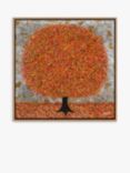 Nicky Chubb - 'Bright & Beautiful Autumn' Framed Canvas Print & Mount, 84 x 84cm, Orange