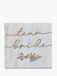 Ginger Ray "Team Bride" Wooden Cover Guest Book