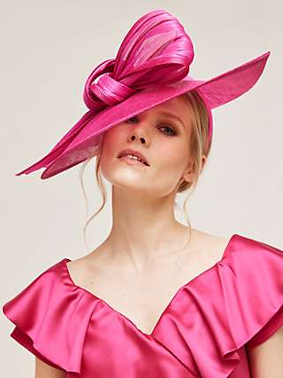 John Lewis & Partners Maggie Wide Brim Fabric Trim Hat
