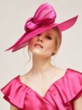 John Lewis & Partners Maggie Wide Brim Fabric Trim Hat, Magenta