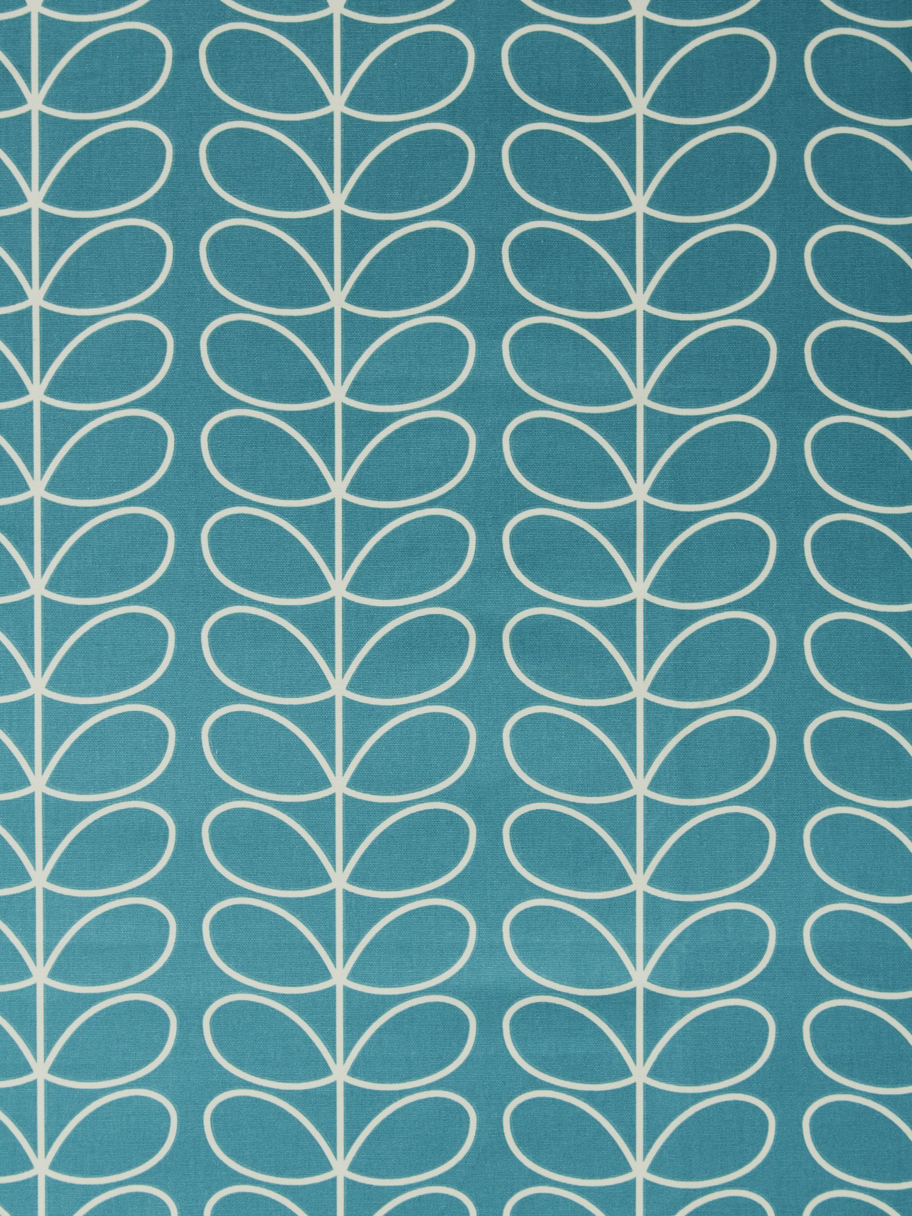 Orla Kiely Linear Stem Furnishing Fabric, Deep Duck Egg