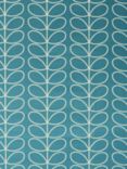 Orla Kiely Linear Stem Furnishing Fabric, Deep Duck Egg