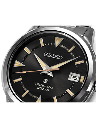 Seiko SPB243J1 Men's Prospex Alpinist Automatic Date Bracelet Strap Watch, Silver/Brown