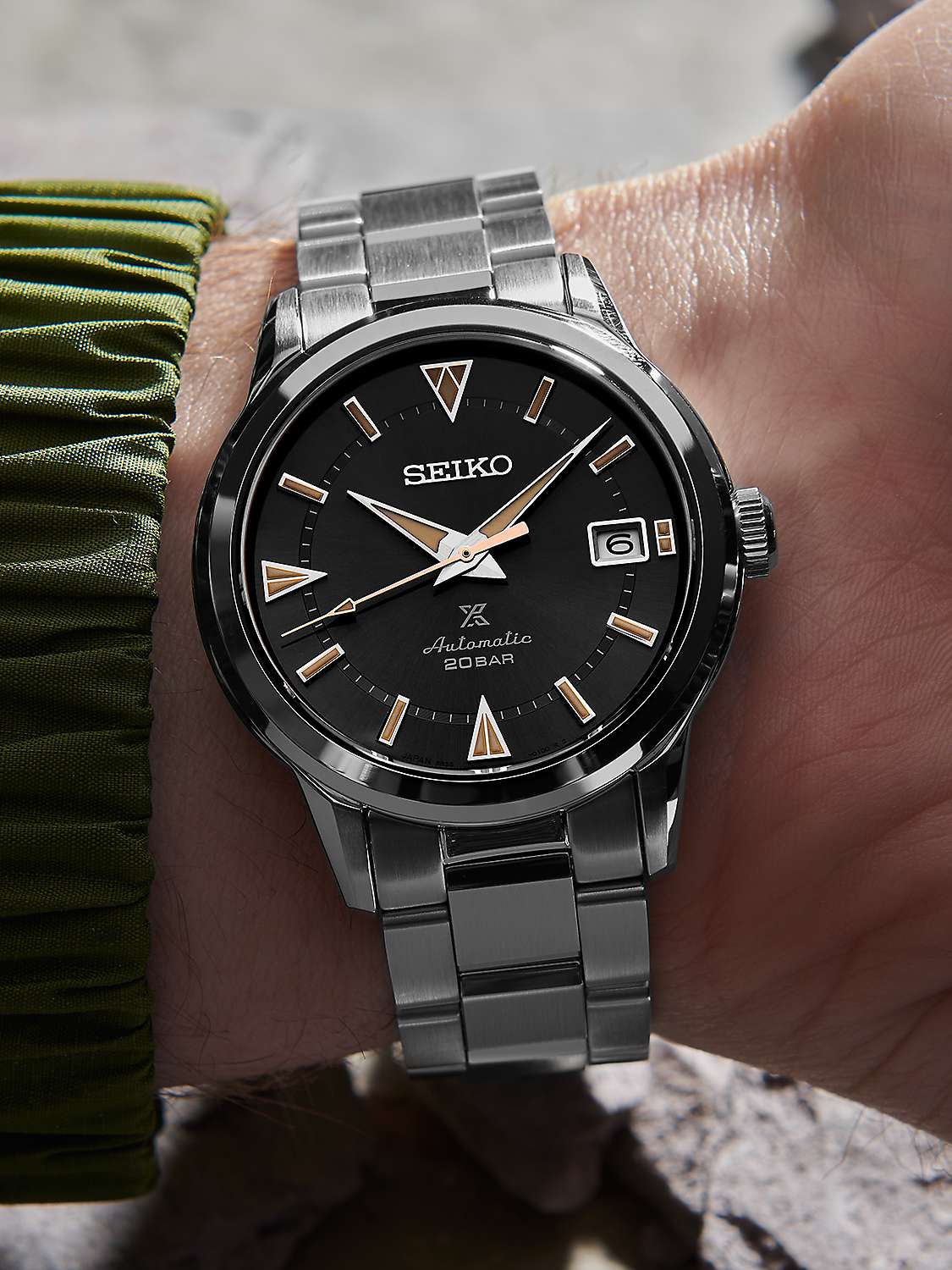 Buy Seiko SPB243J1 Men's Prospex Alpinist Automatic Date Bracelet Strap Watch, Silver/Brown Online at johnlewis.com