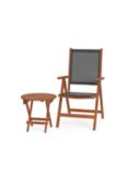 John Lewis ANYDAY Folding Garden Side Table & Recliner Chair Set, FSC-Certified (Eucalyptus Wood), Natural