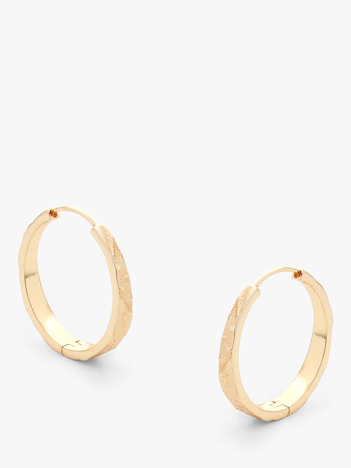 Tutti & Co Amble Textured Hoop Earrings, Gold at John Lewis & Partners