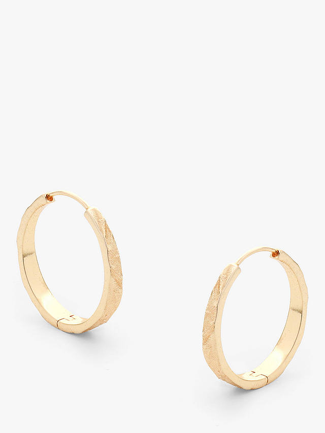 Tutti & Co Amble Textured Hoop Earrings, Gold
