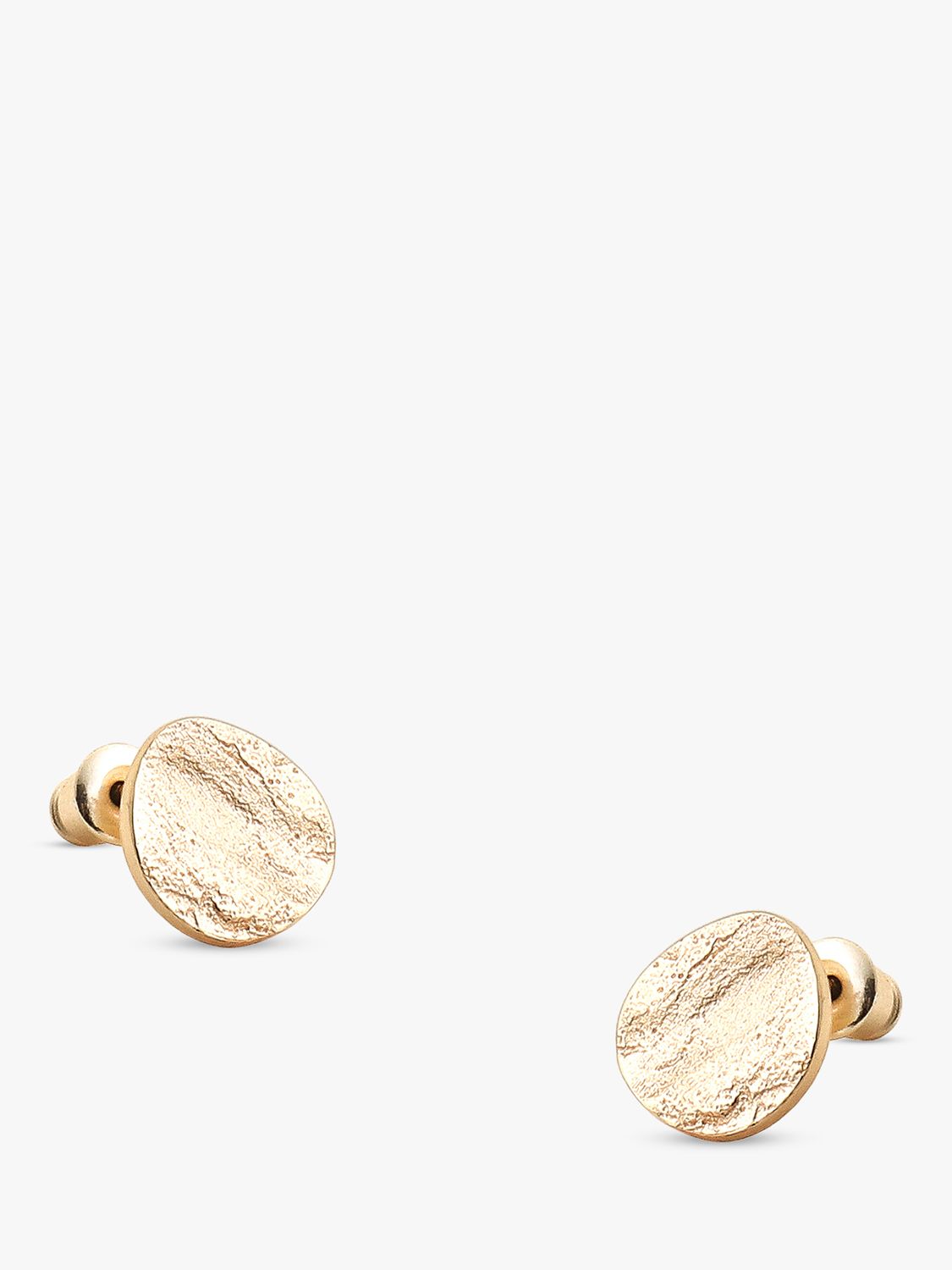 Tutti & Co Frost Textured Stud Earrings, Gold