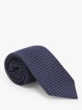 John Lewis & Partners Mini Dot Silk Tie, Navy