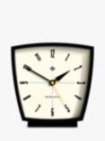 Newgate Clocks Odyssey Silent Sweep Analogue Mantel Clock, 20cm, Black
