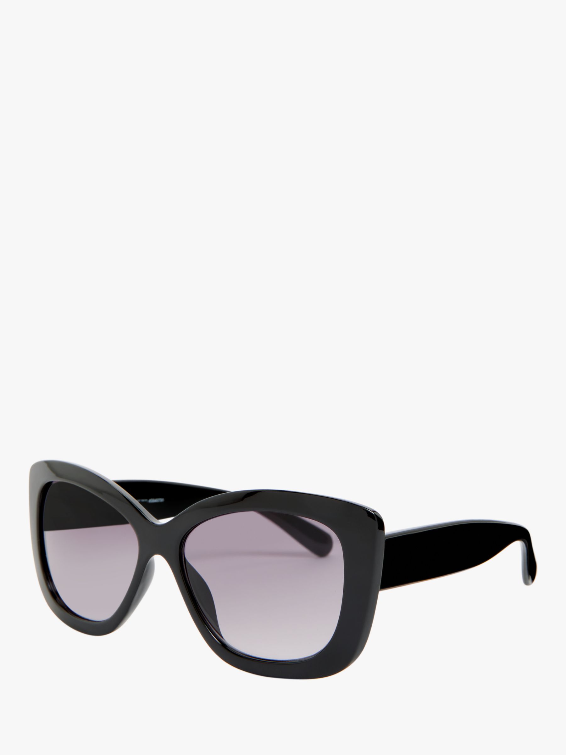 John Lewis Women's Cat's Eye Sunglasses, Black/Purple Gradient