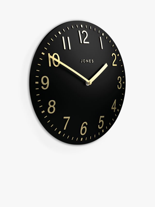 JONES CLOCKS® Studio Round Wall Clock - Round Clock - Modern Clock -  Designer Clock - Kitchen Clock - Living Room Clock - Office Clock - Easy to  Read