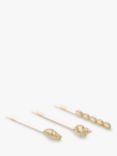 John Lewis & Partners Shell Hair Pins, Pack of 3, Gold