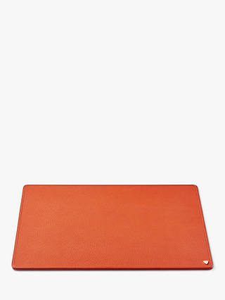 Aspinal of London Pebble Leather A3 Desk Pad, Marmalade