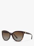 Michael Kors MK2045 Women's Jan Polarised Cat's Eye Sunglasses, Dark Tortoise/Brown Gradient