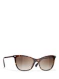 CHANEL Cat's Eye Sunglasses CH5437Q Havana/Brown Gradient