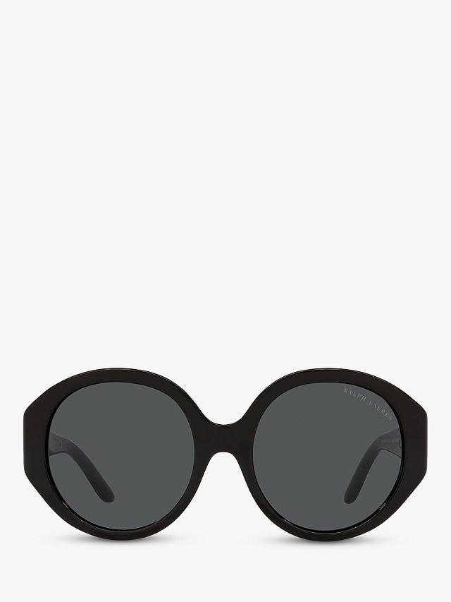 Ralph Lauren RL8188Q Women's Round Sunglasses, Black/Grey