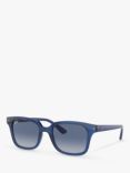 Ray-Ban Junior RJ9071S Unisex Square Sunglasses, Blue/Blue Gradient