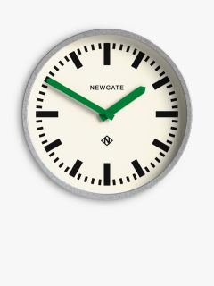Newgate Clocks The Luggage Analogue Wall Clock, 30cm, Grey/Green