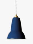 Anglepoise Original 1227 Brass Midi Pendant Ceiling Light, Blue