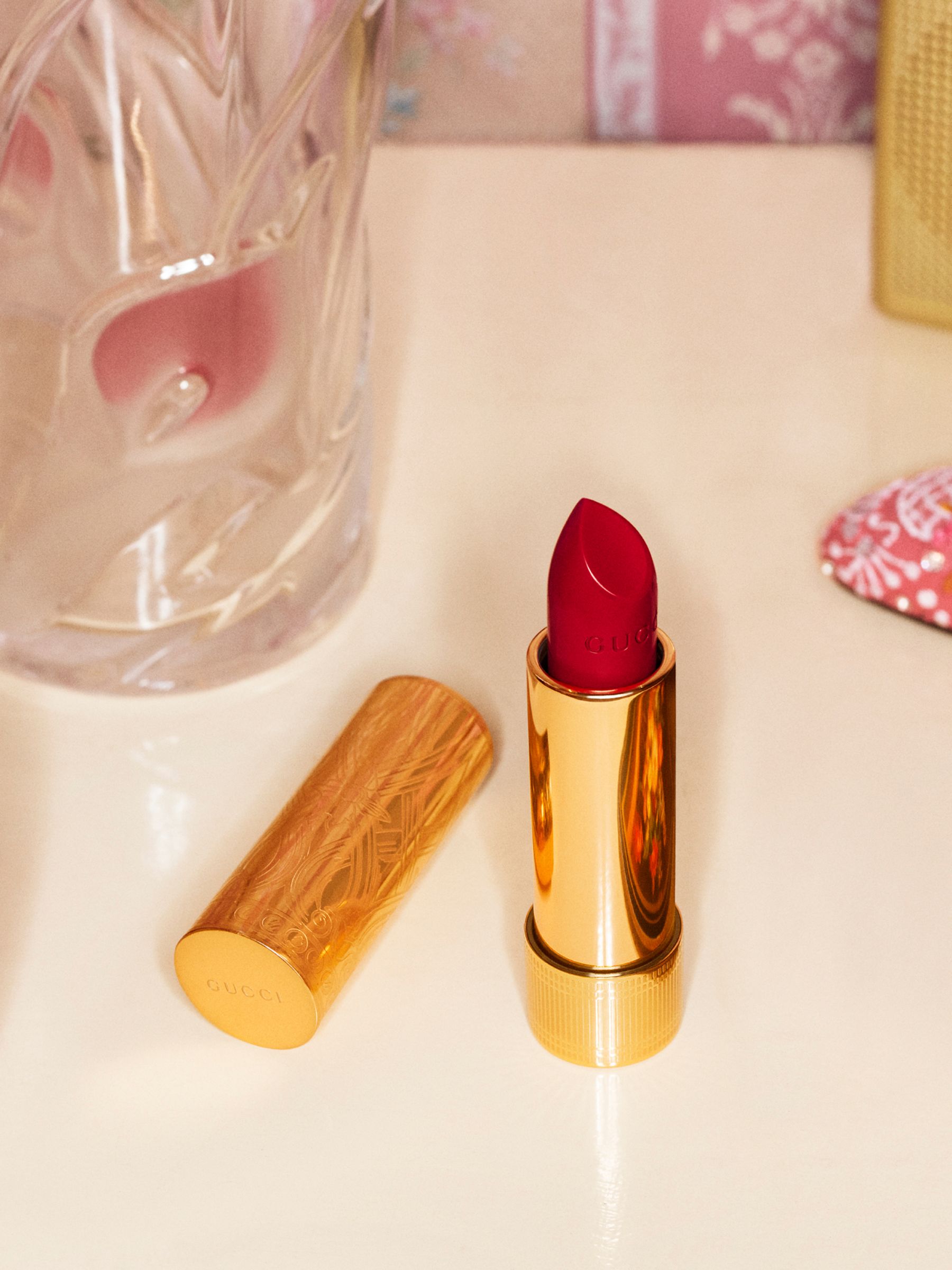 Gucci Rouge À Lèvres Satin Lipstick, 25* Goldie Red 6