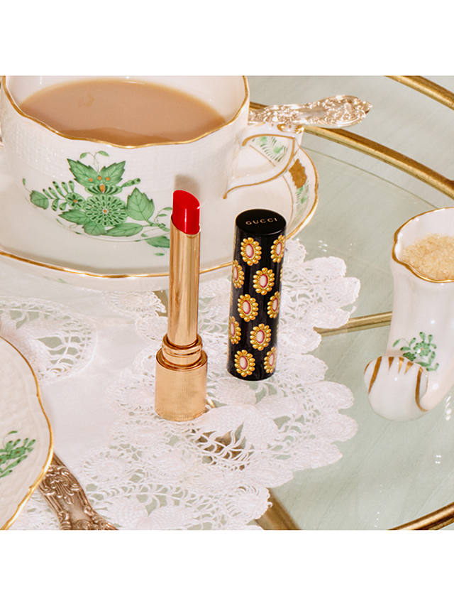 Gucci Rouge de Beauté Brillant High-Shine Lipstick, 25* Goldie Red 7