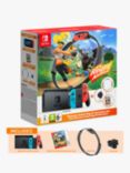 Nintendo Switch Console with Ring Fit Adventure Set Game Bundle, Neon Red & Blue