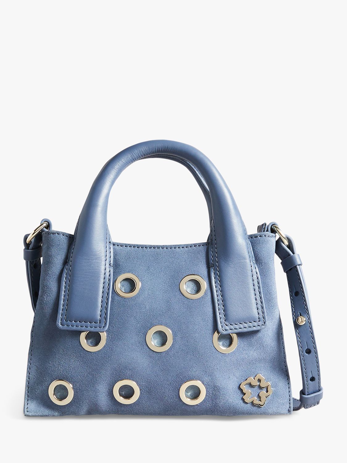 Ted Baker Mayzii Embellished Leather Grab Bag, Sky Blue