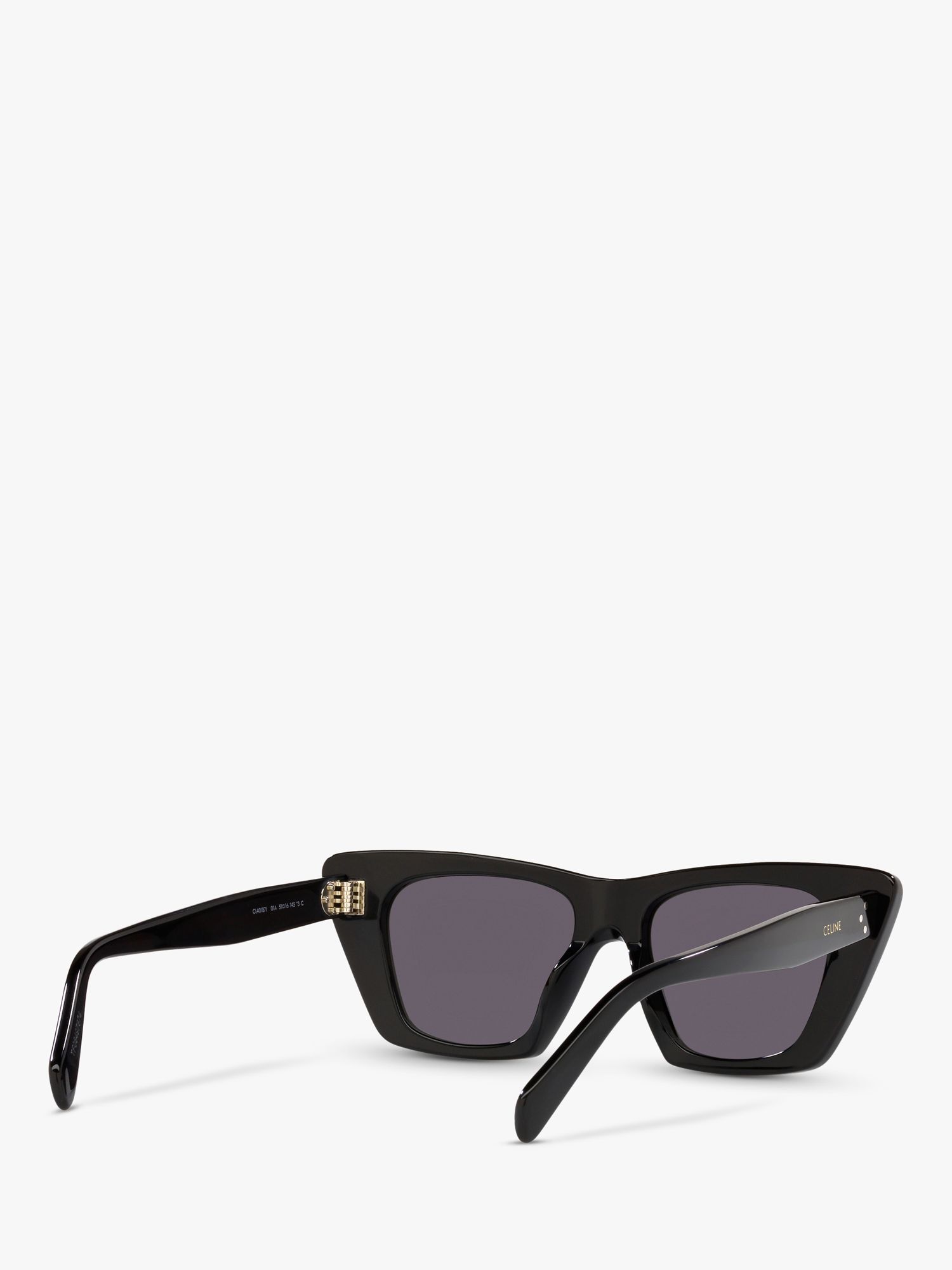 Celine CL40187I Women's Cat's Eye Sunglasses, Black/Grey