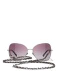 CHANEL Irregular Sunglasses CH4274Q Gunmetal/Violet Gradient