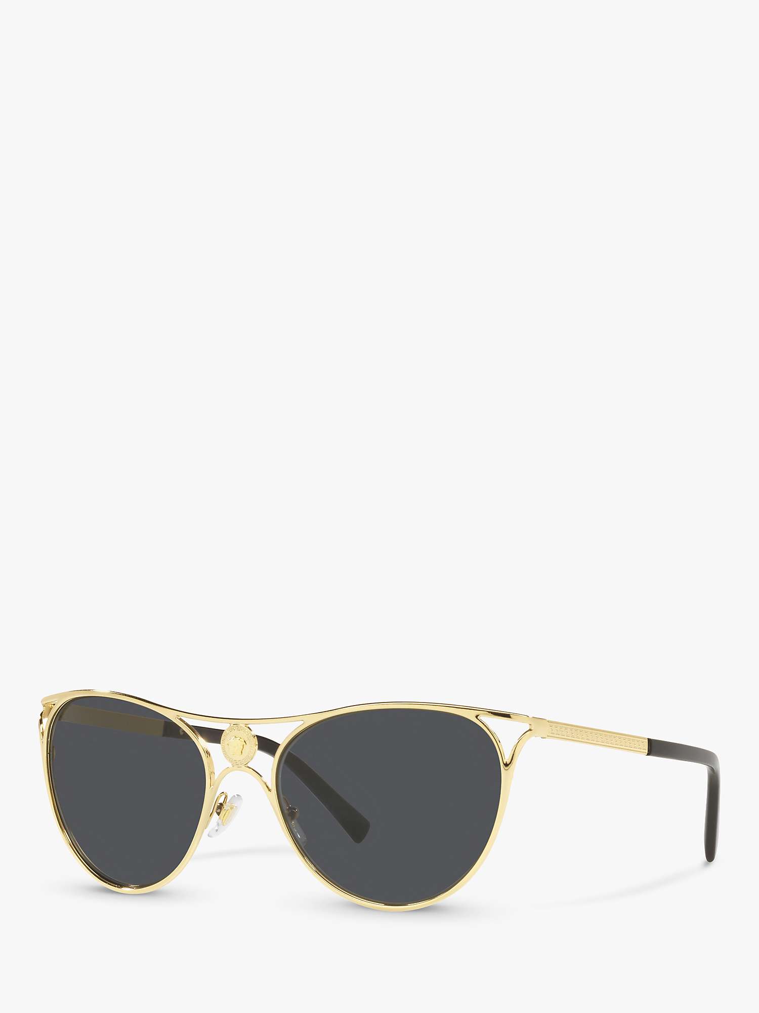 Buy Versace VE2237 Women's Cat's Eye Sunglasses, Gold/Grey Online at johnlewis.com