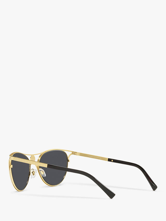 Versace VE2237 Women's Cat's Eye Sunglasses, Gold/Grey
