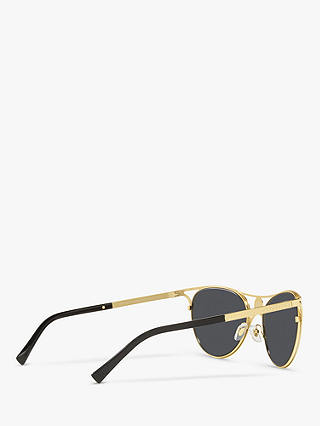 Versace VE2237 Women's Cat's Eye Sunglasses, Gold/Grey