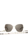 CHANEL Irregular Sunglasses CH4274Q Gold/Brown