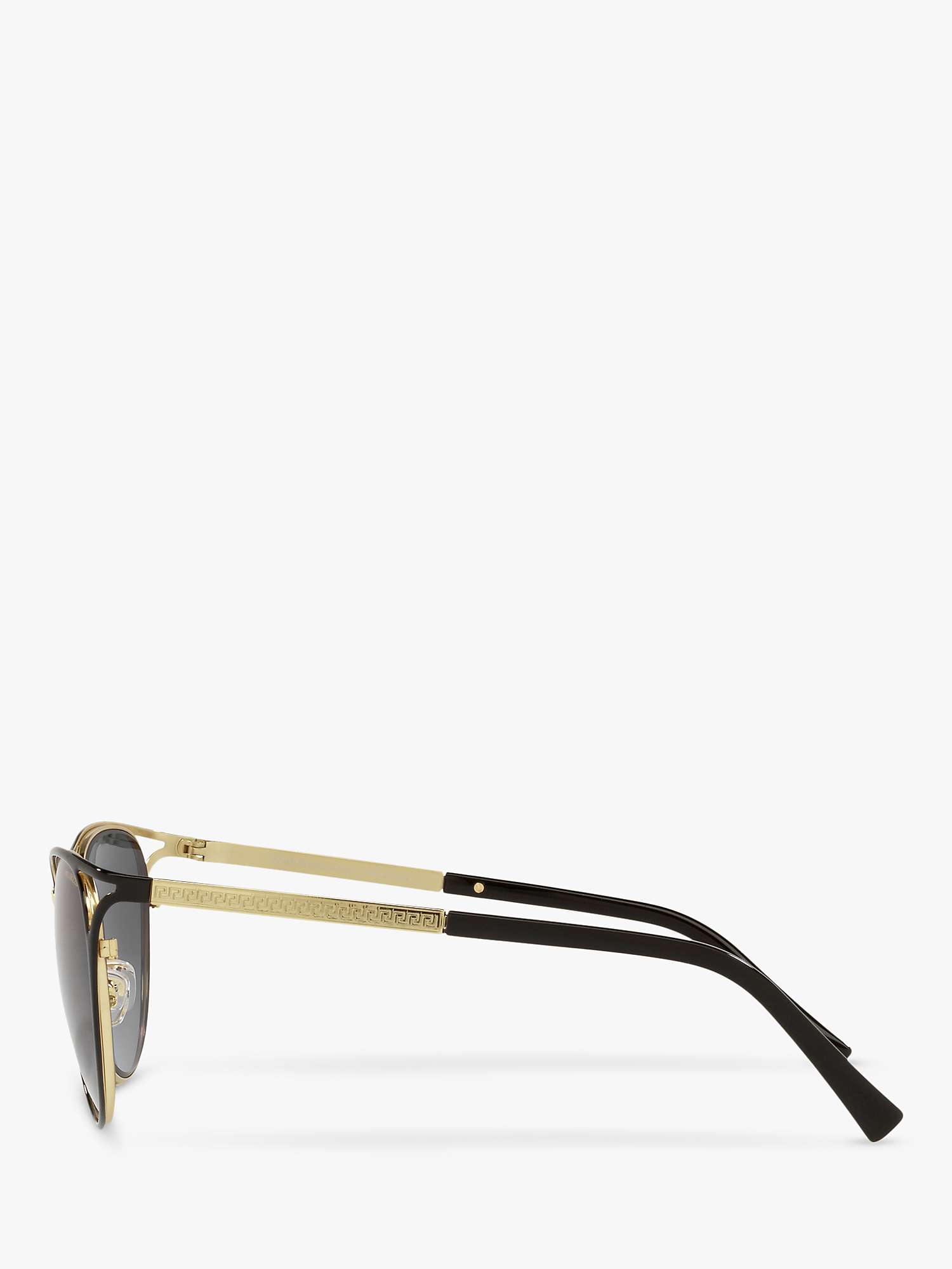 Buy Versace VE2237 Women's Cat's Eye Polarised Sunglasses, Black/Gold Online at johnlewis.com