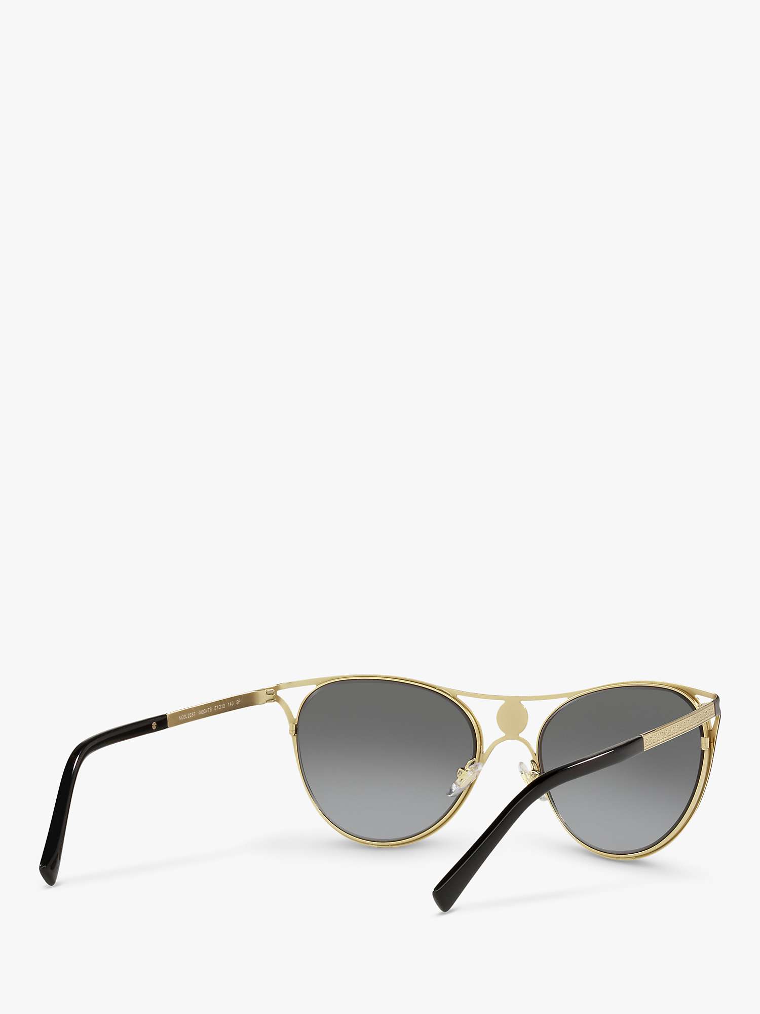 Buy Versace VE2237 Women's Cat's Eye Polarised Sunglasses, Black/Gold Online at johnlewis.com