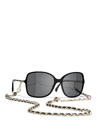 CHANEL Square Sunglasses CH5210Q Black/Grey