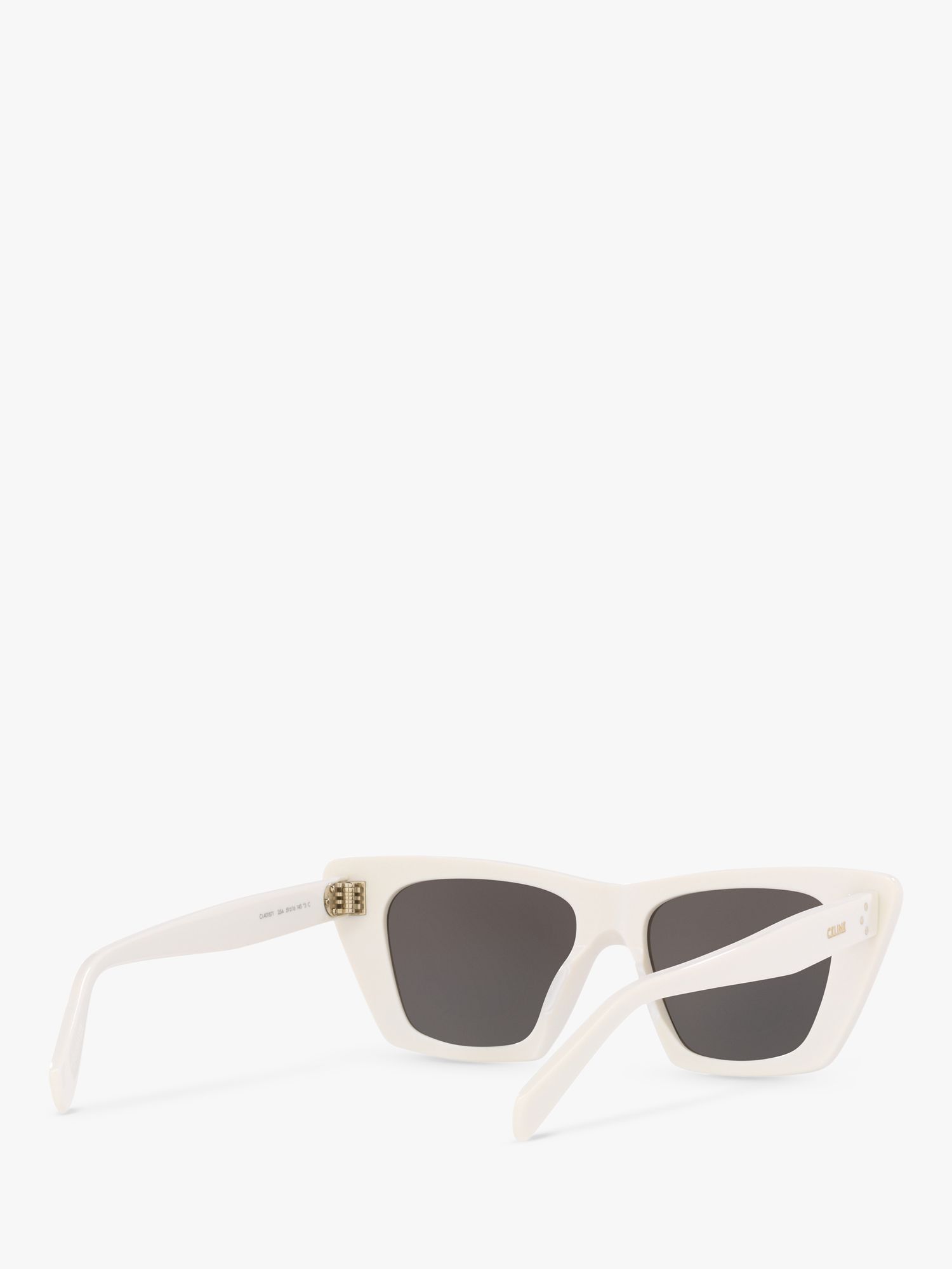 Celine CL40187I Women's Cat's Eye Sunglasses, Ivory/Grey