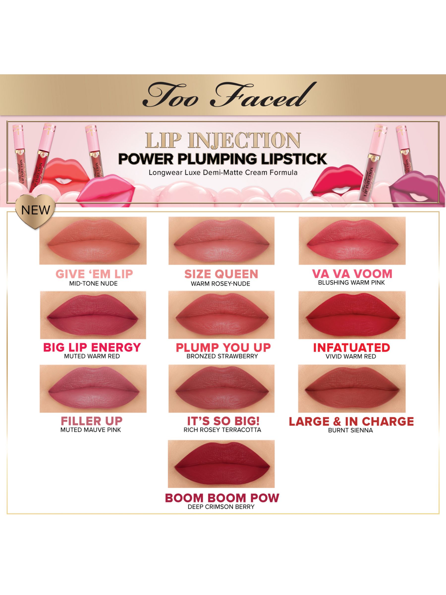 Too Faced Lip Injection Power Plumping Liquid Lipstick, Give 'Em Lip 5