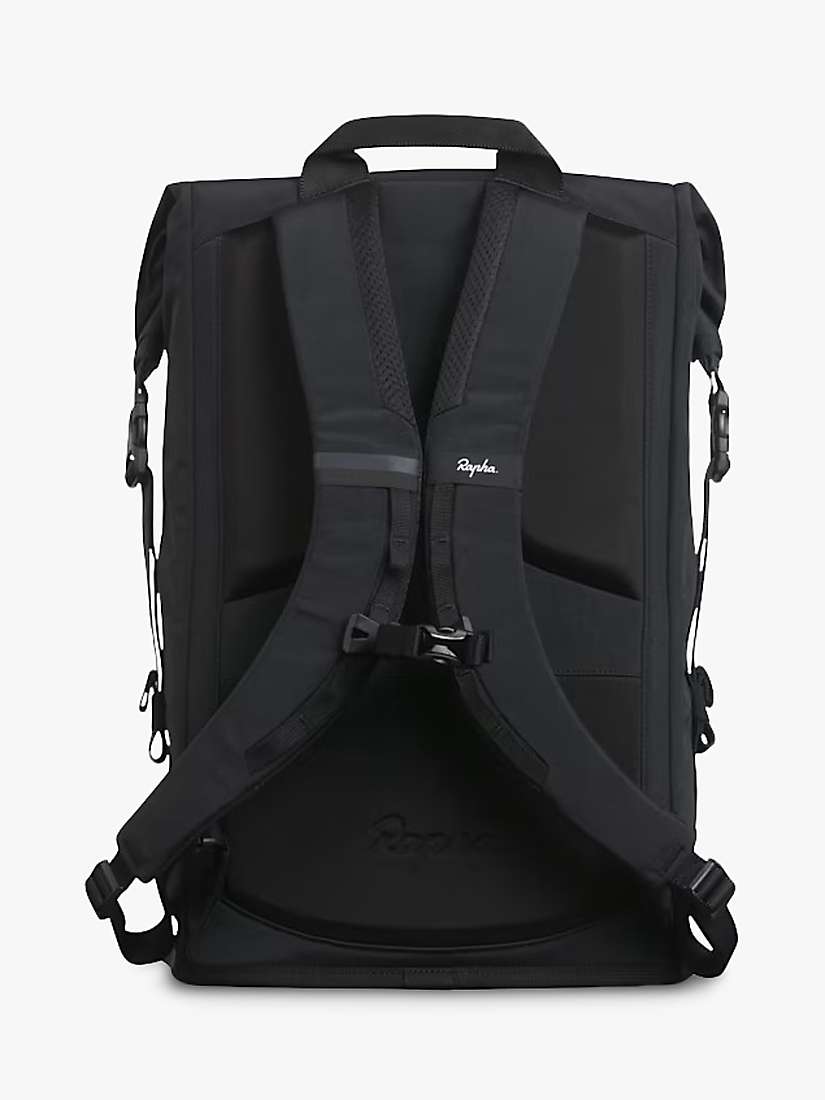 Buy Rapha Water Resistant Roll Top Backpack, Black Online at johnlewis.com