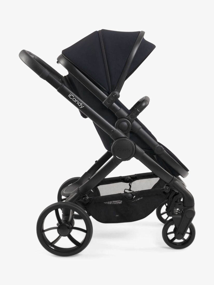 iCandy Peach 7 Pushchair & Accessories with Maxi-Cosi Pebble 360 Baby Car Seat and Base Bundle, Black/Essential Graphite