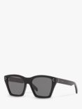 Celine CL40090I Women's Irregular Polarised Sunglasses, Black/Grey