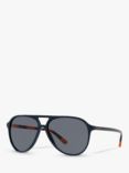Polo Ralph Lauren PH4173 Men's Pilot Sunglasses, Navy/Grey