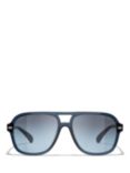 CHANEL CH5436Q Unisex Pilot Sunglasses, Blue/Blue Gradient