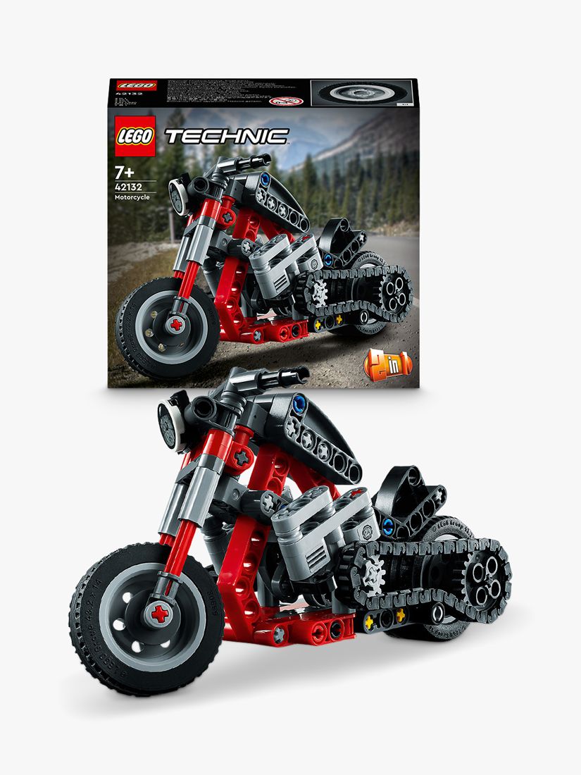 LEGO 42132 Technic Motorcycle 2 in 1 Toy Model Building Set - Smyths Toys 