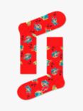 Happy Socks Tiger Socks, One Size, Red