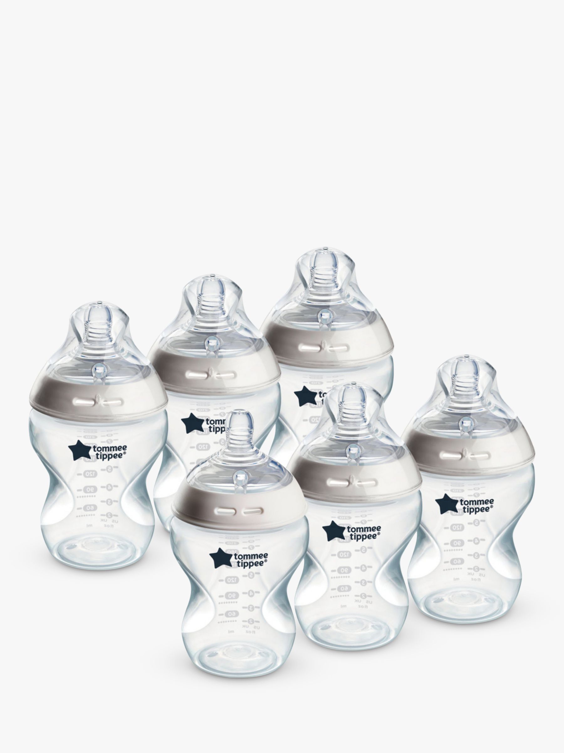 Tommee Tippee Closer to Nature Baby Bottles Slow Flow Breast-Like Nipple  with Anti-Colic Valve